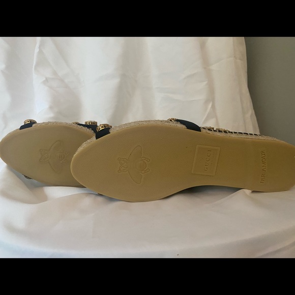 Gucci Peoria Crystal Embellished Espadrilles. Size 38.5. - Picture 6 of 8